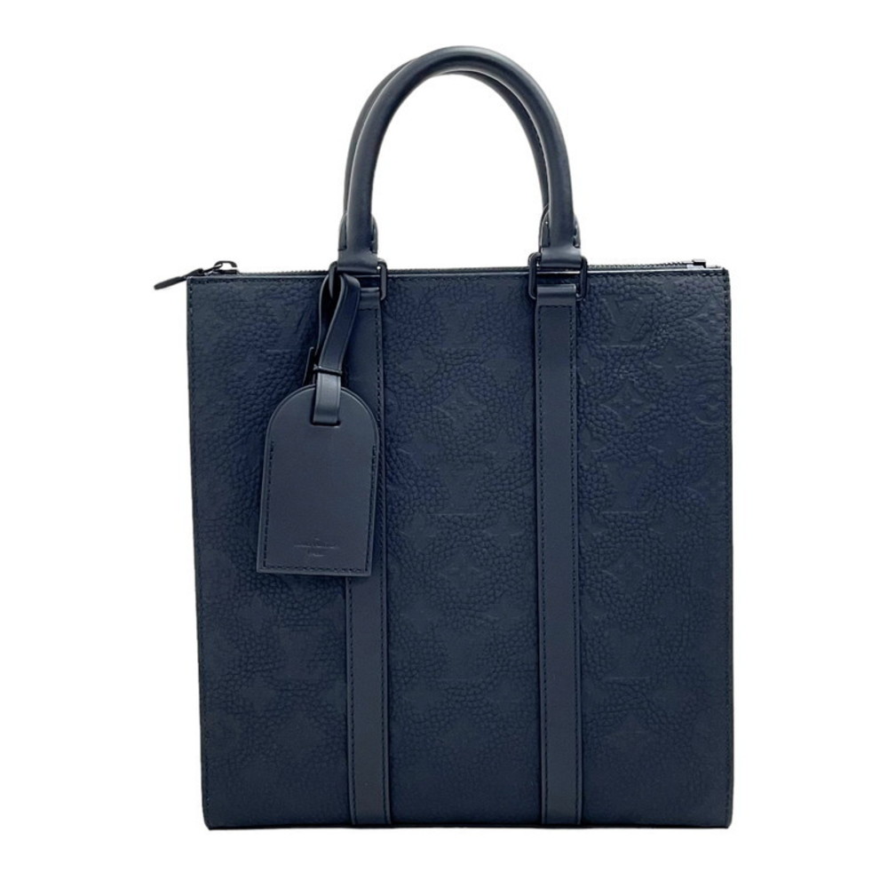 Louis Vuitton Sac Plat Cross Shoulder Bag Taurillon Leather Black